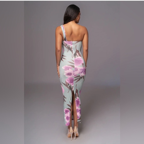 JLUXLABEL Sage Floral Georgiana One Shoulder Maxi Dress - Picture 5 of 5